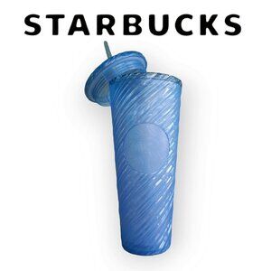 Starbucks Blue Swirl Venti Cold Cup 24 Oz Summer 2024 Limited Edition LE Tumbler